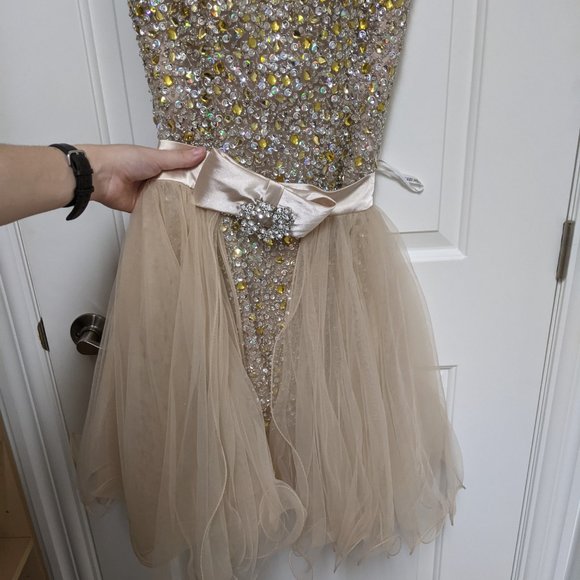 Sherri Hill Cocktail Sequinned Dress w/ Removable Skirt -  Style #2308 - Picture 5 of 6